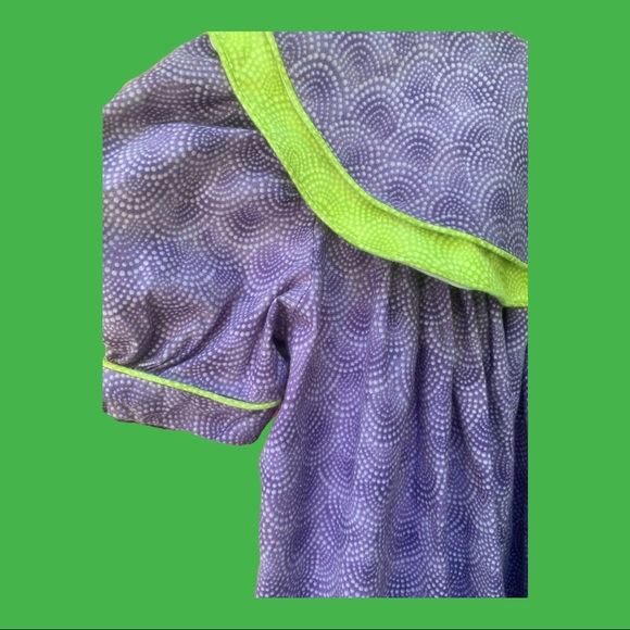 LAJENNS FASHION Purple with Green Detail Dress - Size 6X - Picture 3 of 7